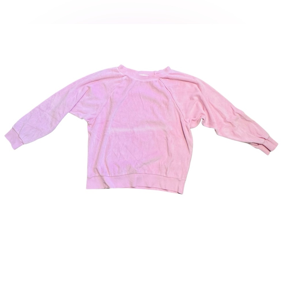 SUZI KONDI***Danaged Pink Velour Sweater***Small $225